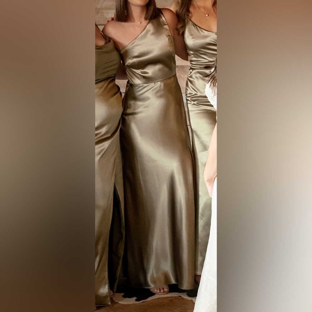 Birdy Grey satin sage green Kira dress